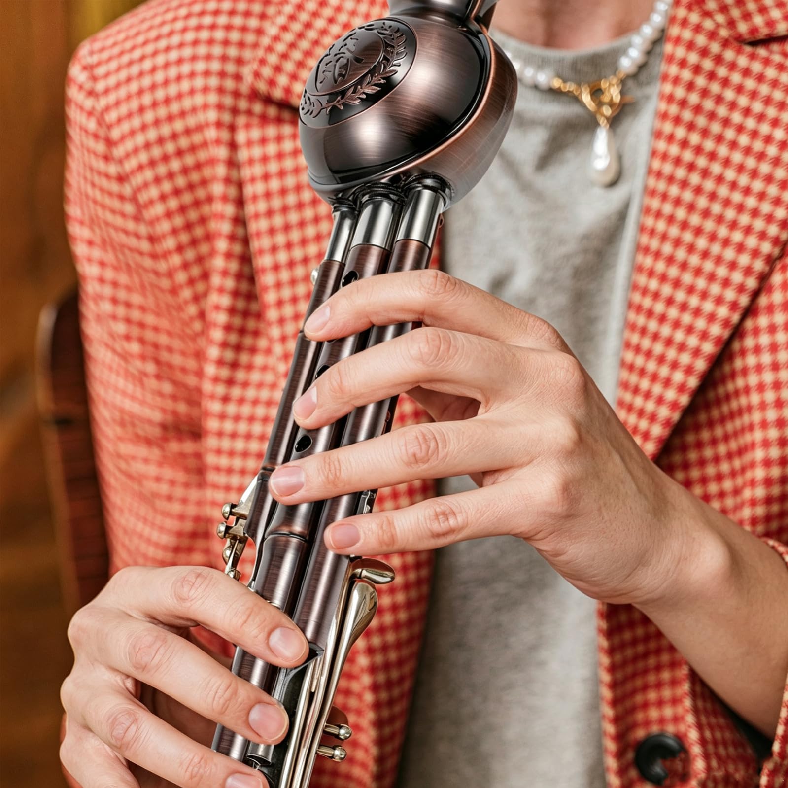ABOOFAN Flauta de Cucurbitácea Tradicional China para Principiantes en Tono C, Material Pp Seguro, Diseño Estilo Chino Estuche Protector, Instrumento Musical Étnico para Varios estilos