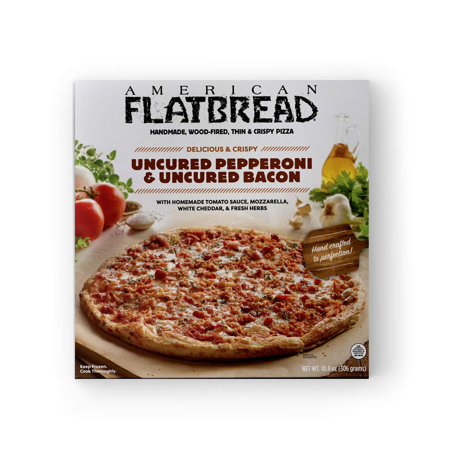 Buy American Flatbread Meat Topped Uncured Pepperoni and Bacon Pizza