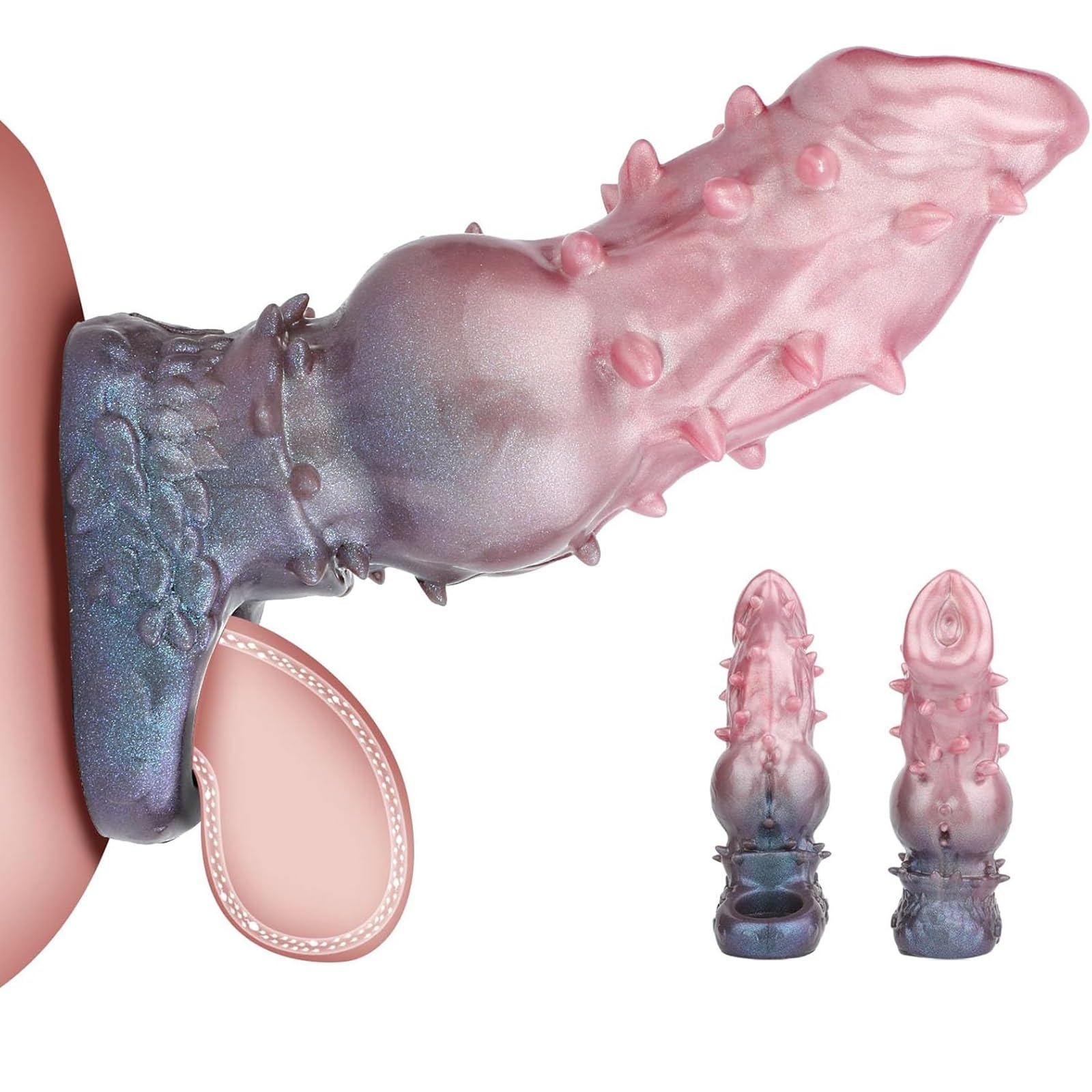 Manica for pene mostro, manica for pene cani fantasy | Preservativo morbido a spillo con anello in silicone, guaina riutilizzabile potenziamento del cazzo in silicone maschile