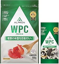 【Amazon.co.jp限定】アルプロン (ALPRON) WPC ホエイプロテイン 杏仁豆腐風味 (いちごチップ入り) 900g + 1食お試し付 30g アスパルテーム不使用 国内製造
