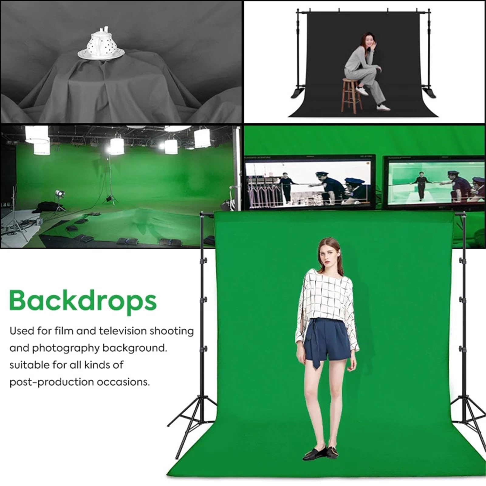 Sfondo verde per la fotografia e la produzione di video