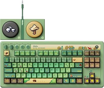 8Bitdo Retro 87 Mechanical Keyboard for Windows PC & Android, Forest Wonder - ANSI US Layout