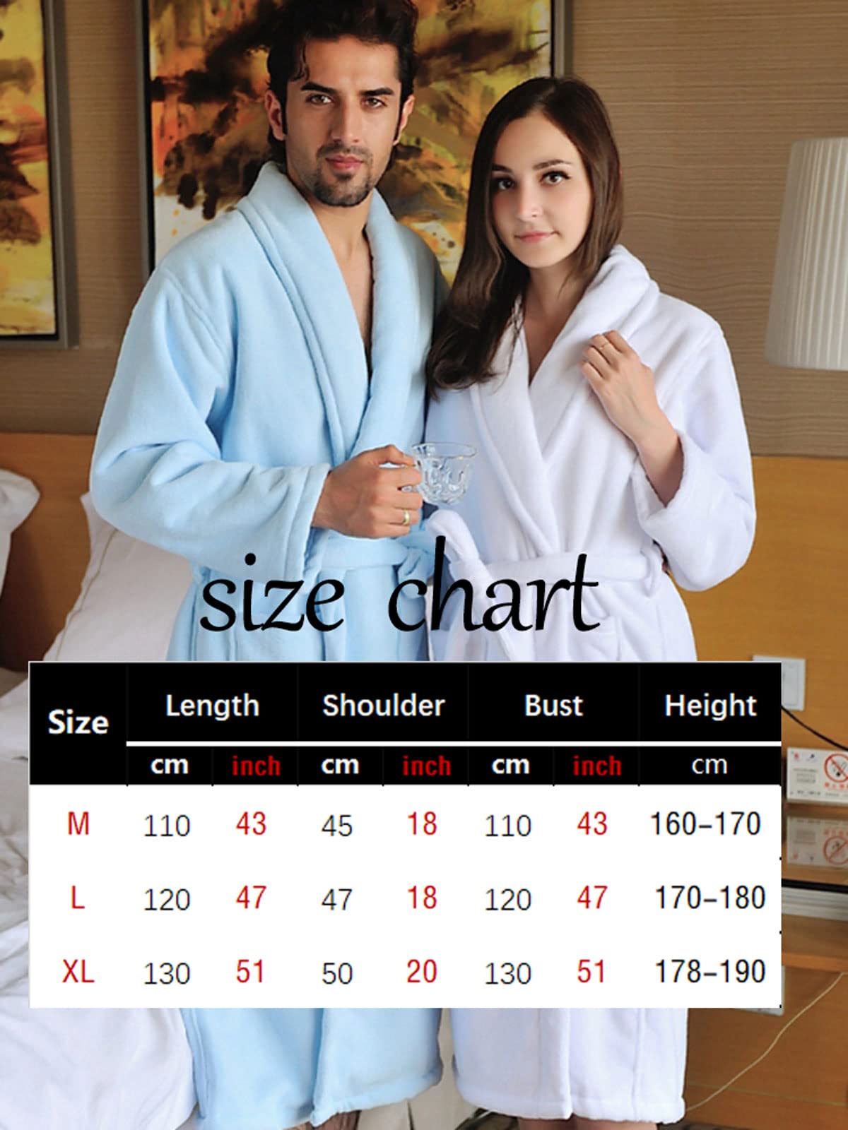 Albornoz De Algodón De Terry Hombres Mujeres Albornoz Absorbente De Secado Rápido Material De La Toalla Largo Hotel Pareja Kimono Albornoz,Blanco,L