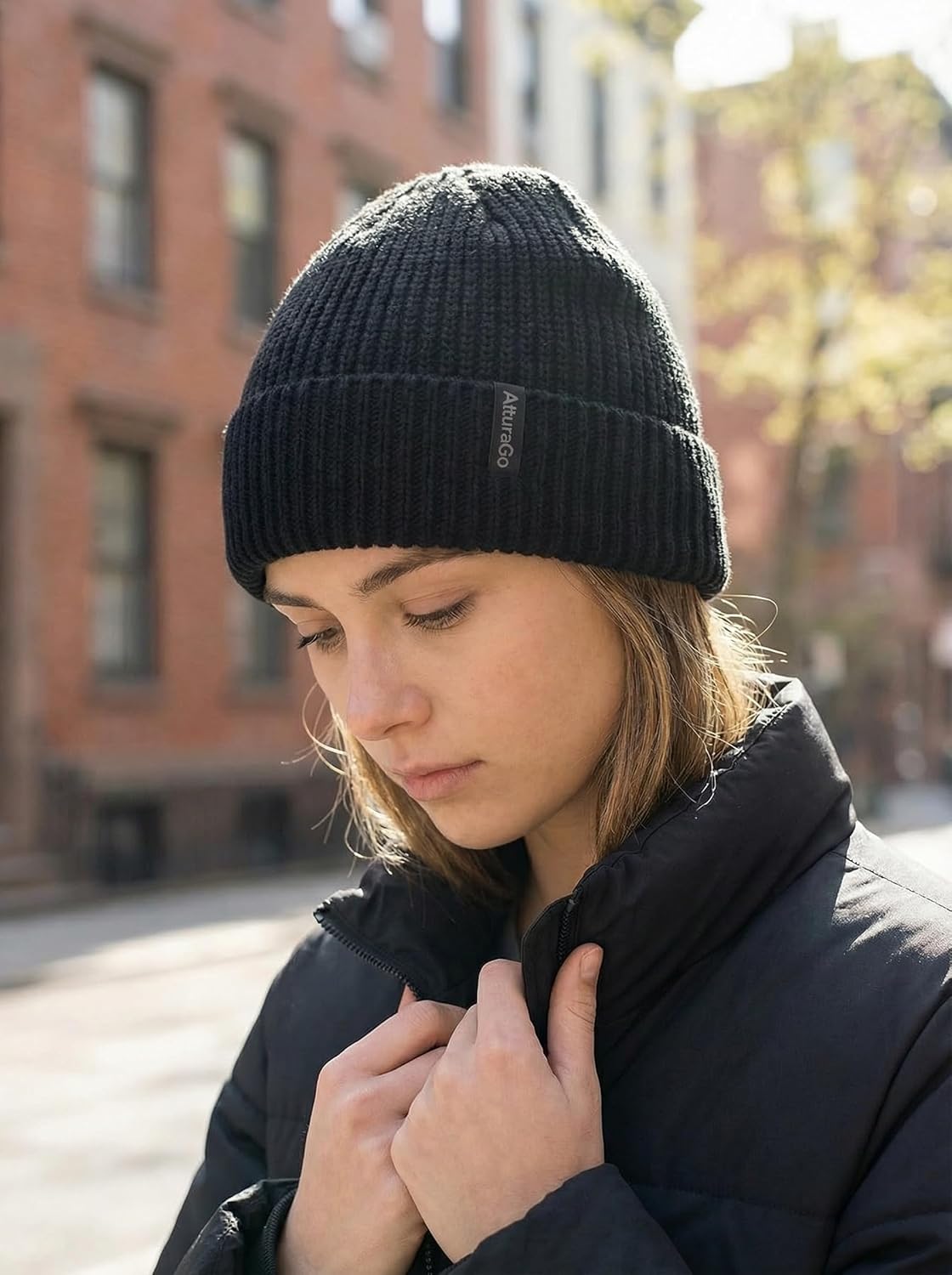 Beanie for Men Women Unisex Winter Hat Cuffed Thick Chunky Knitted Beanies Skull Cap - Image 4