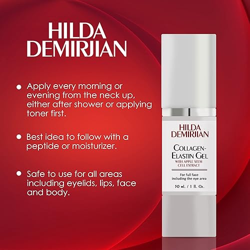 Miniatura 5 de Gel de colágeno y elastina con células madre de manzana, restaura el colágeno y tensa la piel, fórmula antienvejecimiento suaviza las arrugas y