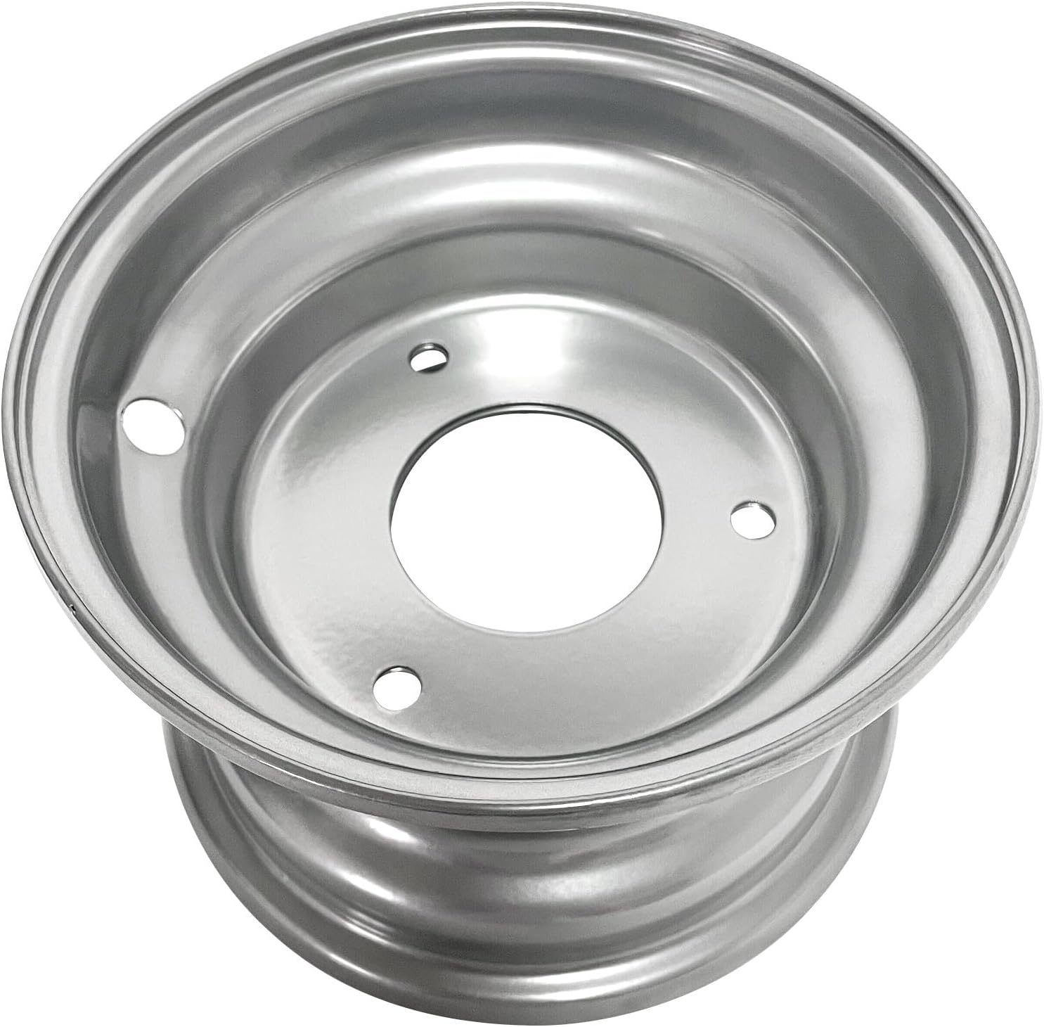 6" Silver ATV Rim with 3 Lug Wheel 78mm Spacing for 145/70-6 Tire - Compatible with 70cc, 90cc, 110cc, 125cc ATV, Go Kart, Quad, 4 Wheelers (1)