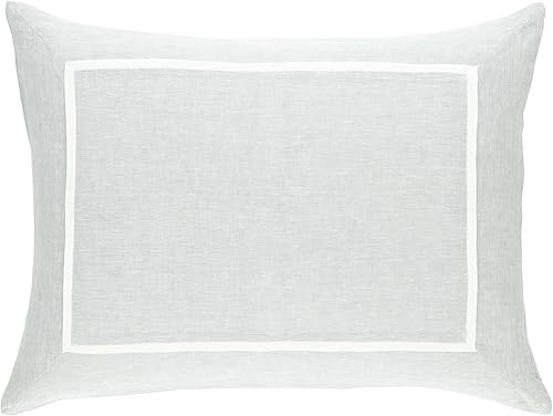 Miniatura 3 de Pine Cone Hill Keaton - Funda de lino cielo, tamaño europeo, patrón sólido azul cielo