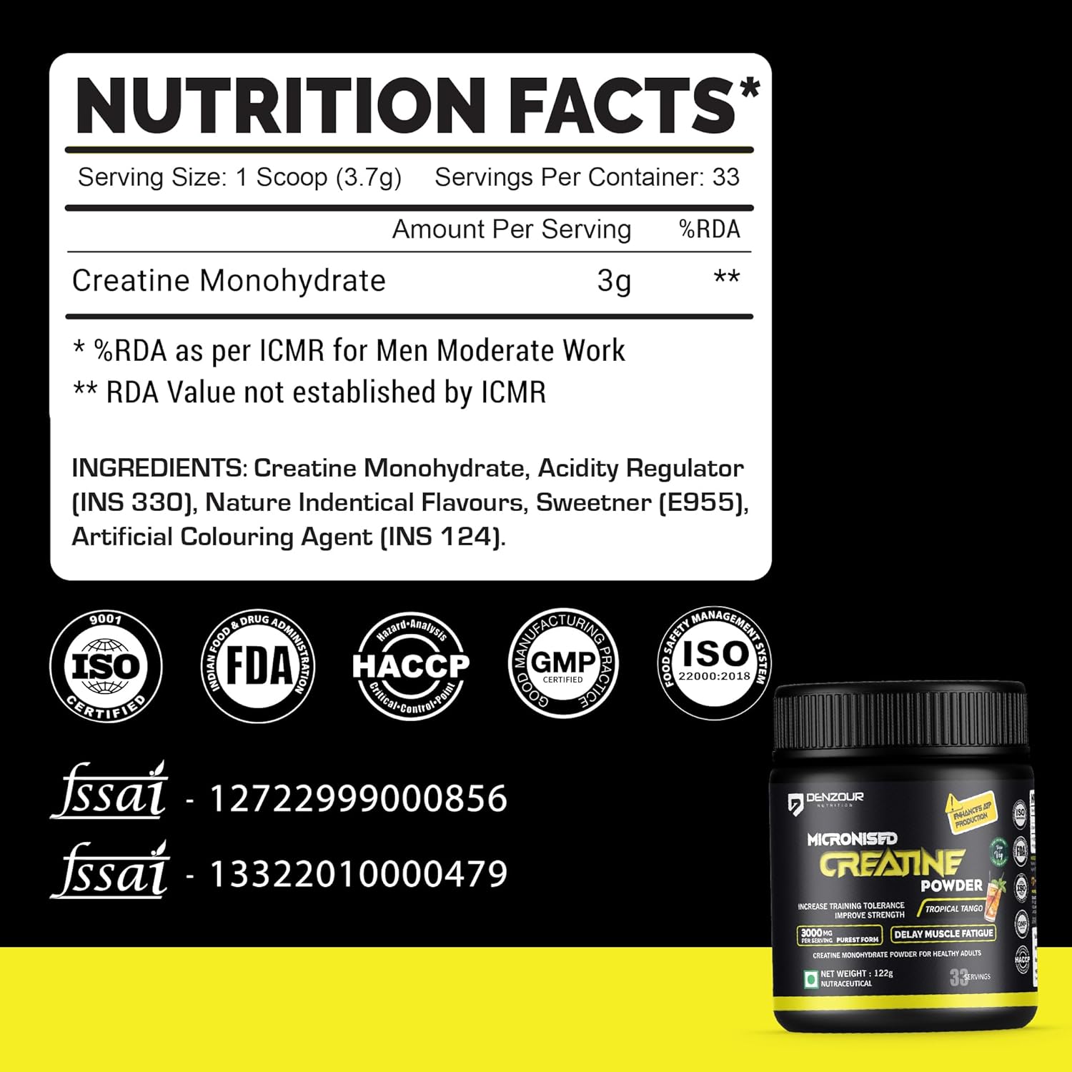 Buy Now Denzour Nutrition Pure Micronised Creatine Monohydrate Powde...
