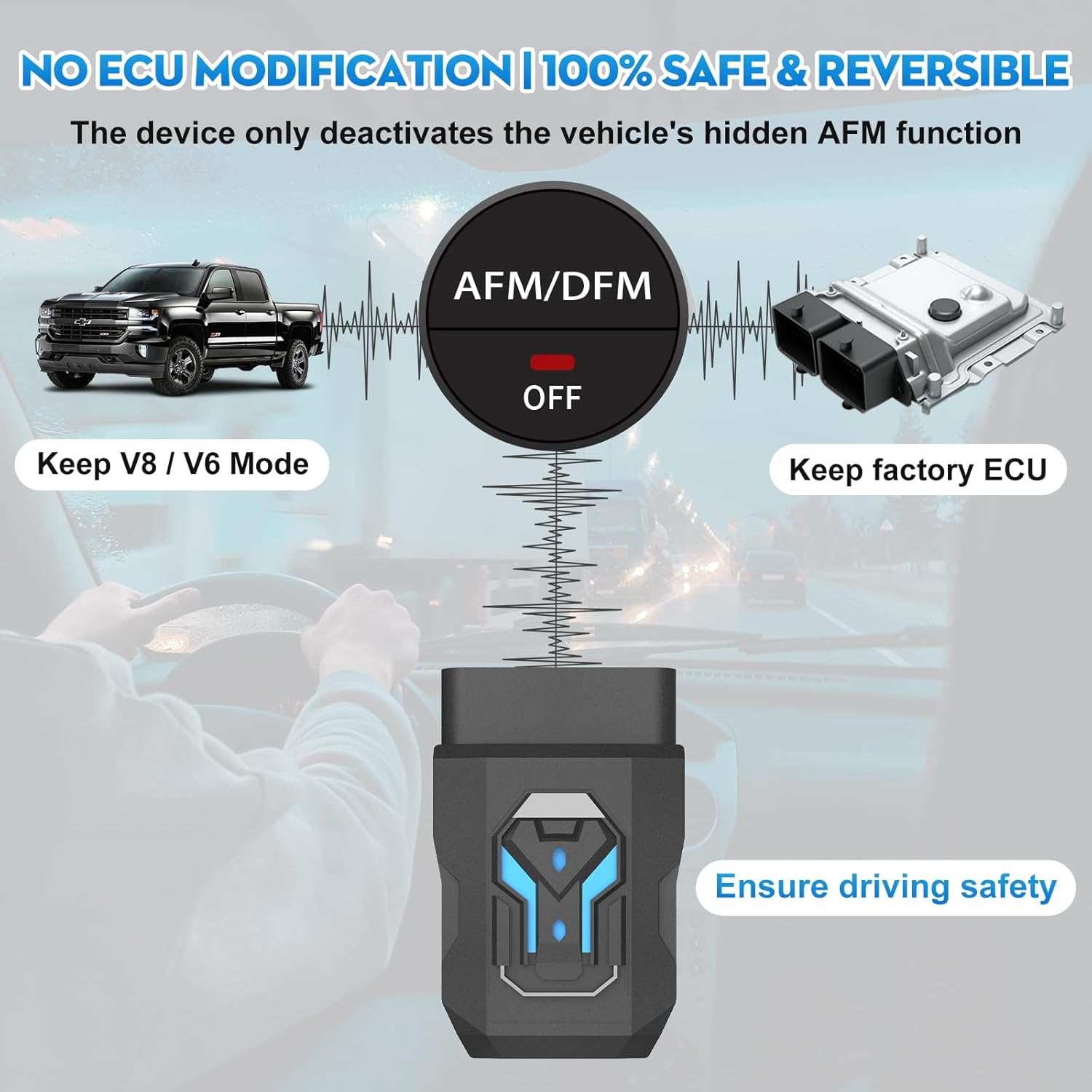 ROPODE AFM Disabler AFM Delete Disabler AFM/DFM Disabler Compatible with V6 & V8 GM Motors AFM Disabler 5.3 Silverado 2007-2022(Chevy GMC Sierra GMC Yukon Cadillac Escalade etc) 4.3L 5.3L 6.0L 6.2L