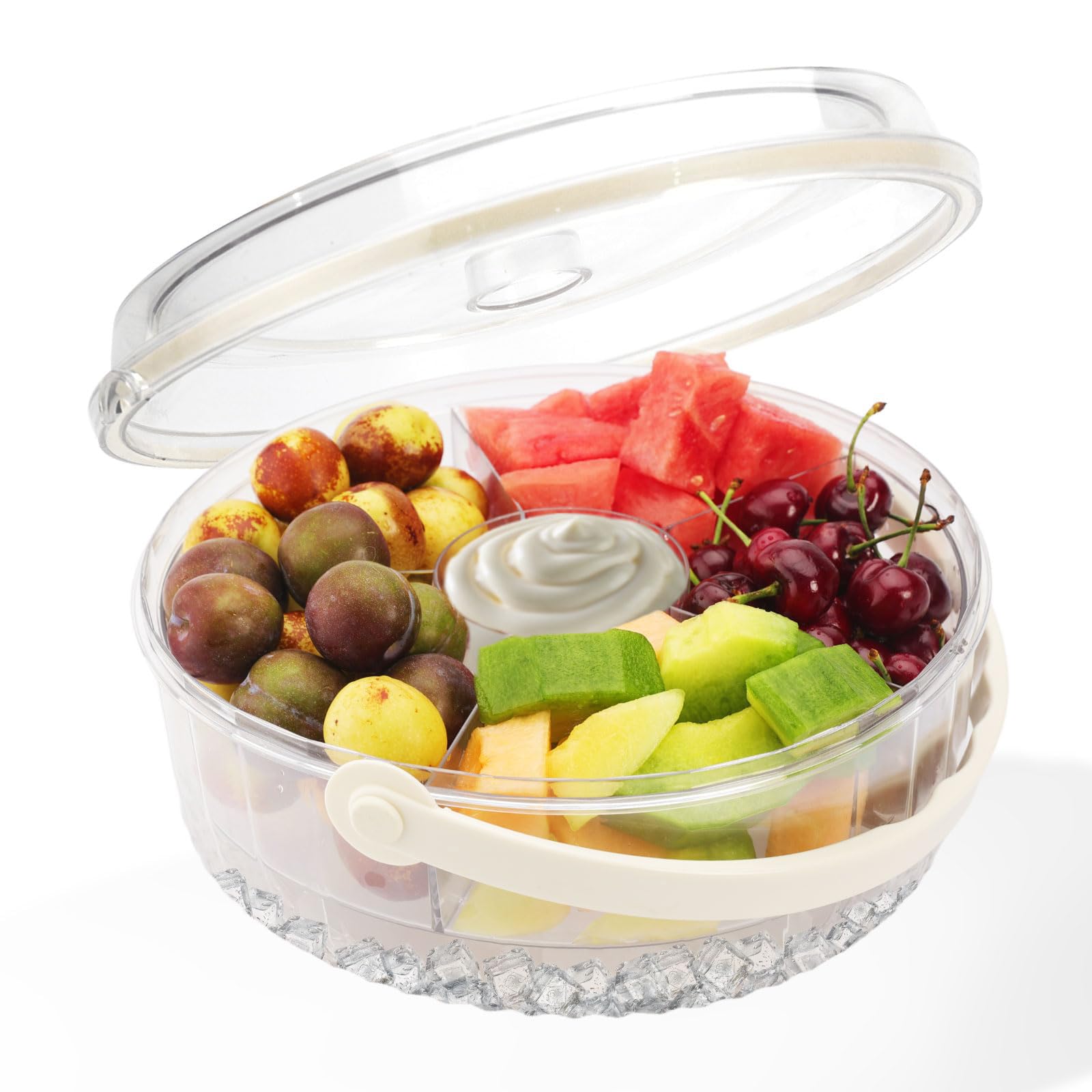 Organizzatori Sicuri Impilabili Con Design A 3 Strati Da Camera Ghiaccio Per Mantenere Le Carni Frutta Fredda In Caso Sigillati Efficaci Eventi Con Coperchio