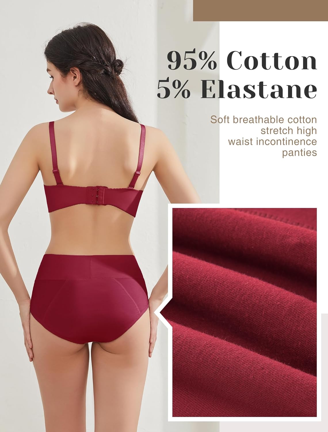 Washable Leakproof Period Underwear - Reusable Incontinence Panties for Postpartum, Heavy Menstrual Flow & Bladder Leaks - Image 3