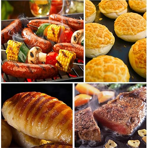 Miniatura 9 de AKOAK 4 piezas de cepillo de botella de aceite de barbacoa de fondo plano de silicona respetuosa con el medio ambiente, cepillo de pastelería,