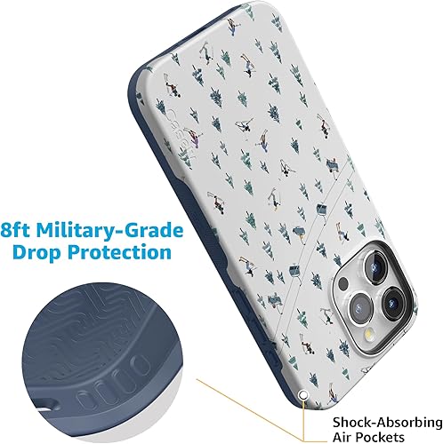 Vista 297 de Casely Funda para iPhone 15 Pro Max Jardín Secreto Flores mixtas Funda atrevida Compatible con MagSafe y botón de acción Secret Garden