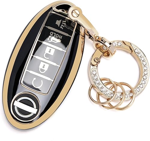 Funda para llavero Nissan  45 botones de protección de TPU suave carcasa para llave de coche para Nissan Altima Maxima Rogue Armada Sentra 370z