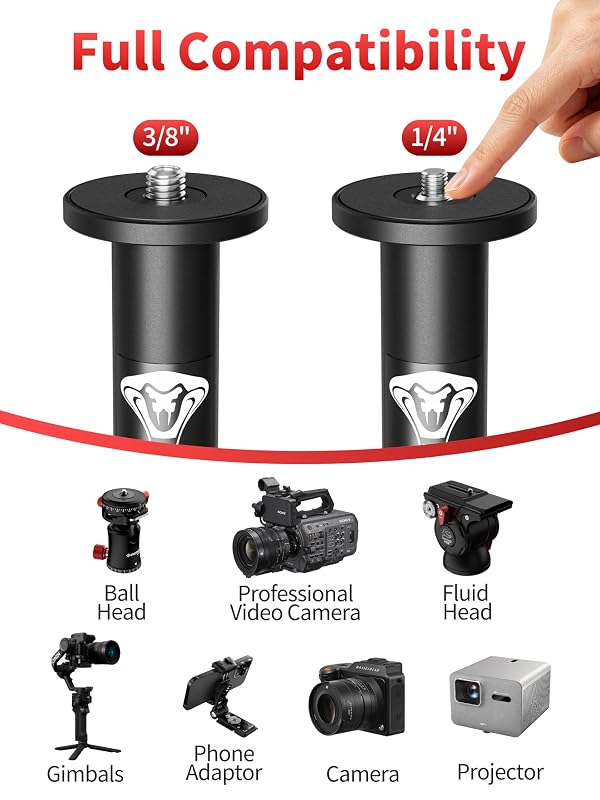 IFOOTAGE Cobra RB-A300 single-legged tripod with round base, fast adjustable buckle, aluminum monopod for DSLRs, cameras, desktop vlogs (30 cm) by IFOOTAGE - Image 5