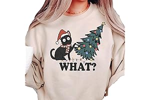What Christmas Cat Sweatshirt for Cat Lovers