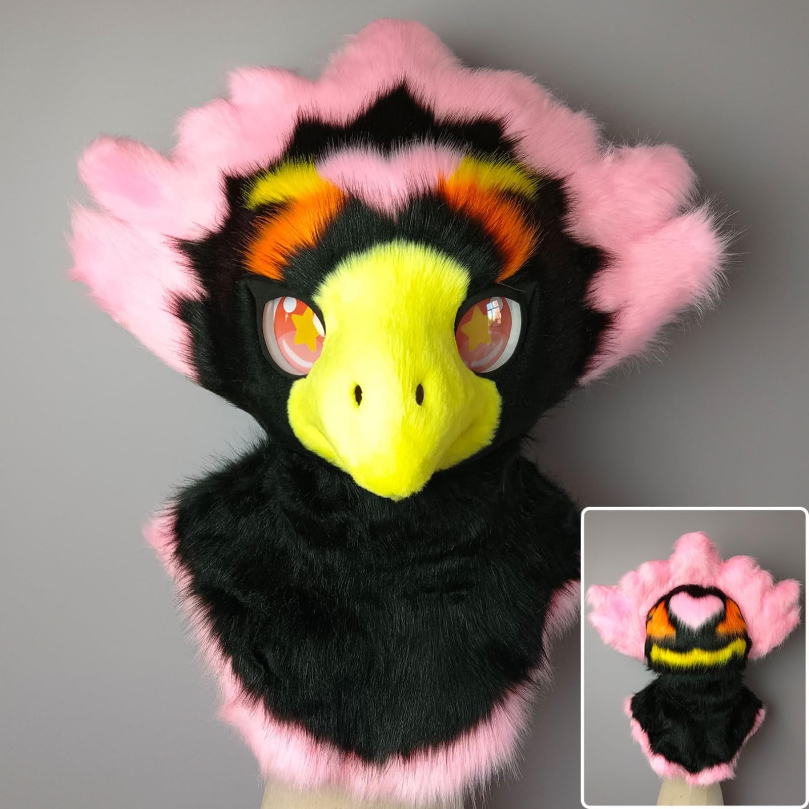 Fursuit Furry maska ​​na głowę zwierzęcia, najwyższej jakości miękkie pluszowe futro maska ​​kostiumowa na całą twarz na Halloween karnawał Cosplay do odgrywania ról