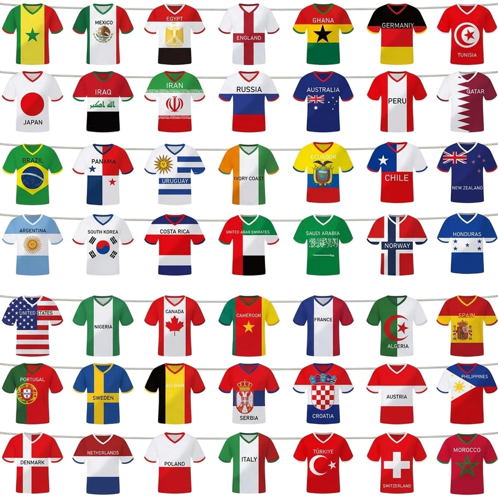 World Cup Bunting 2026, World Cup 2026 Merchandise, 49 Countries Match Viewing Parties Decoration, Home Fan Corner Setup, Football 2026 Merchandise