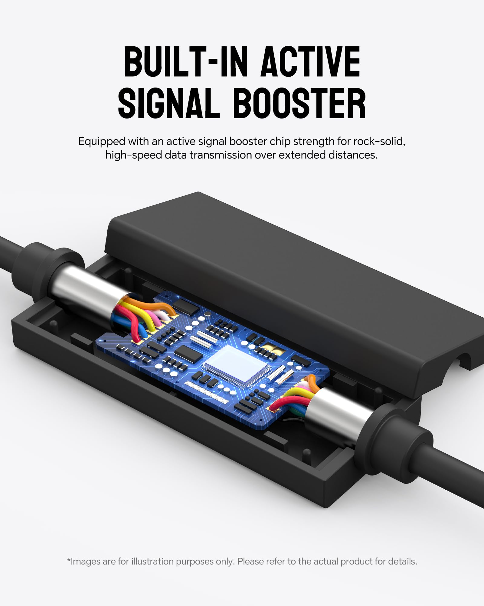 Cavo attivo USB C per fotocamera, cavo di trasferimento dati USB 3.2 Gen 1 5Gbps per live view, angolo di rotazione, nucleo in rame aggiornato, per fotografi, videografi, vlogger e creatori di