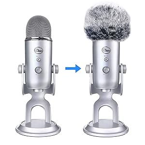 YOUSHARES Blue Yeti Pop Filter for Blue Yeti Microphone, Yeti Pro USB Condenser Mic, Windscreen Muff for Filtering Plosives and Hissing Noise, Mic Wind Cover