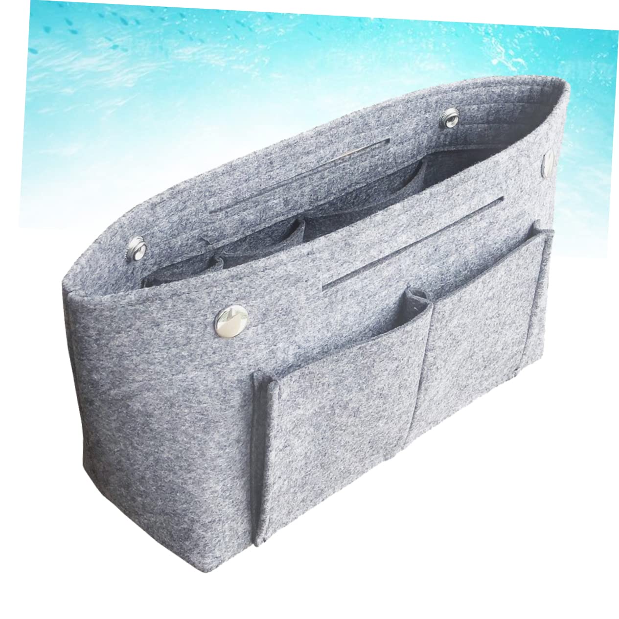 Paquet de Toilette Portable Trousse de Maquillage en Feutre pour Organiser Cosmétiques Grosse Capacité en Tissu Compact pour Voyage d'affaires et Salle de Sport