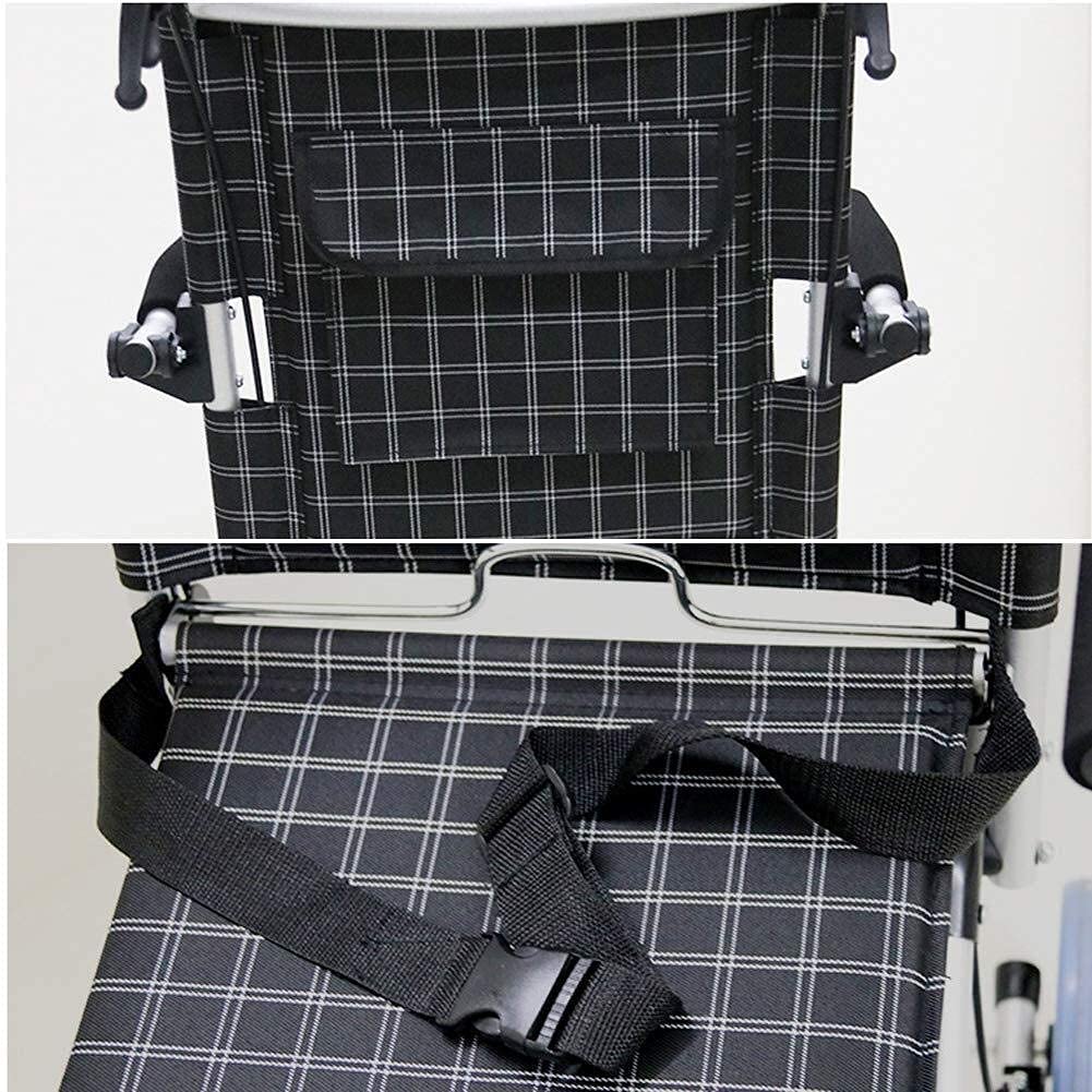 Sillas de Ruedas Silla de Ruedas Plegable Portátil, Silla de Ruedas Ligera Autopropulsada Aluminio/B