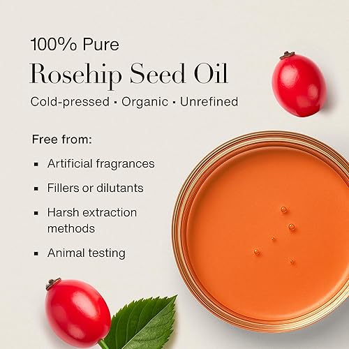 Miniatura 3 de Aceite de semilla de rosa mosqueta orgánico, 100% puro (Rosa Mosqueta) prensado en frío y sin refinar - Nutritivo - Hidratante facial, cabello,