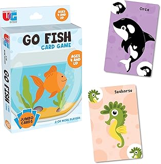 University Games Go Fish Card Game for Kids, Jumbo Size - Fun & Colorful Animal Cards, Easy-to-Learn Tabletop Game for Age...
