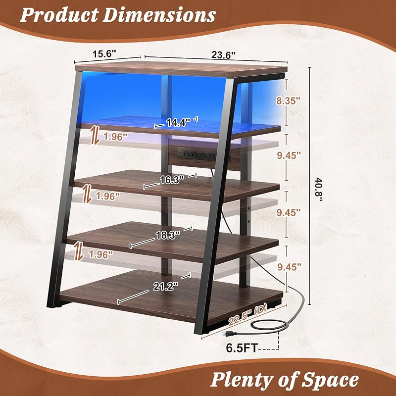 Armocity AV Media Stand, Stereo Stands and Racks Small Entertainment Center image 3