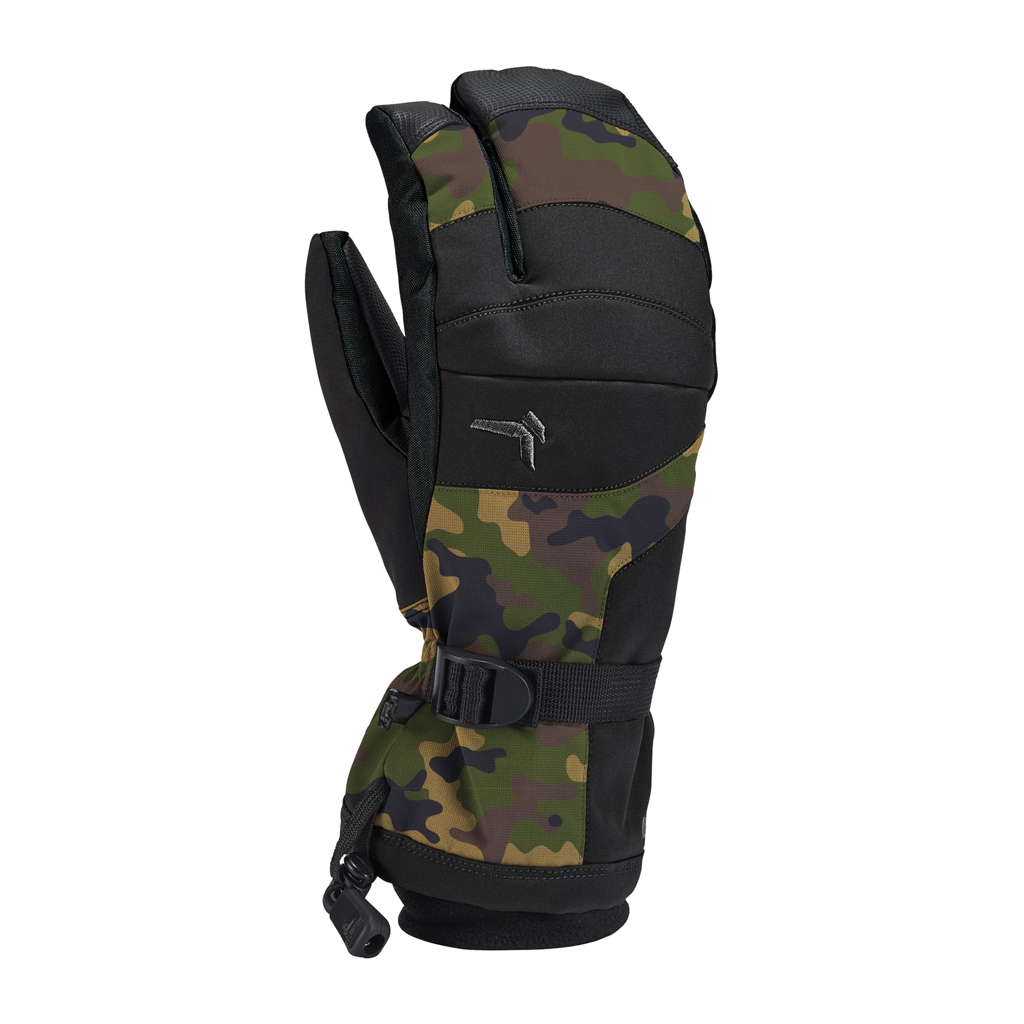Kombi Storm Cuff Men's 3 Finger Glove (Camo Black, Medium)