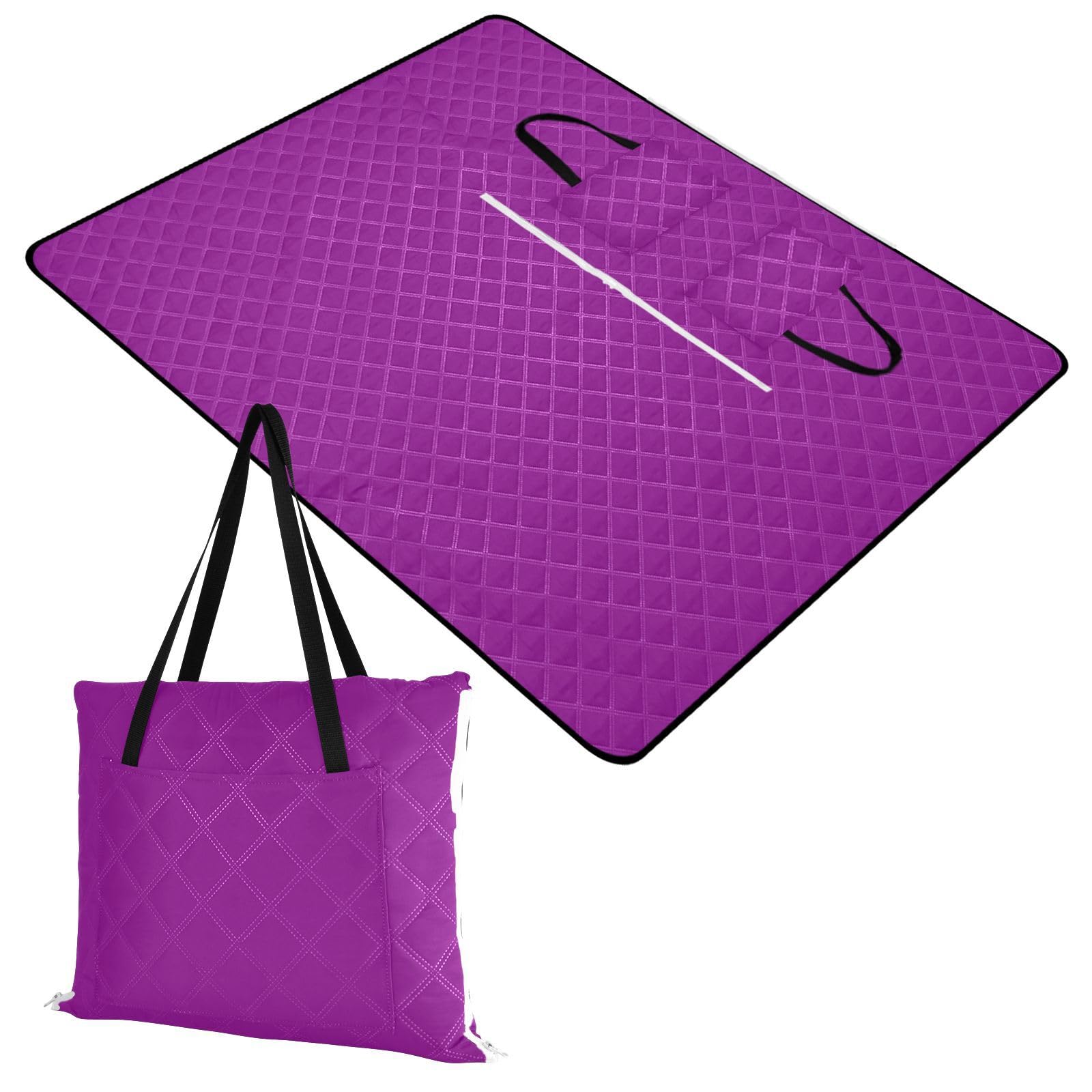 Mantas de picnic impermeables de color magenta oscuro, color liso puro, plegable, suave, para interiores y exteriores, para parejas en tierra, regalo, manta de picnic impermeable