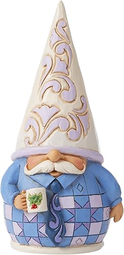 Enesco Jim Shore Heartwood Creek - Figura de taza de café con gnomo morado