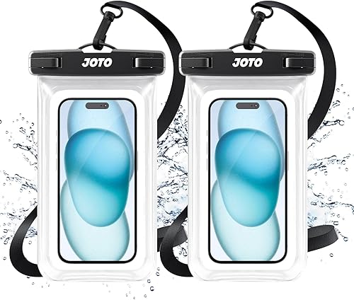 Miniatura 19 de JOTO - Paquete de 2 fundas impermeables universales para iPhone 17 Air 16 15 14 13 12 11 Plus Pro Max, bolsa seca para celular IPX8 XR X SE, Galaxy