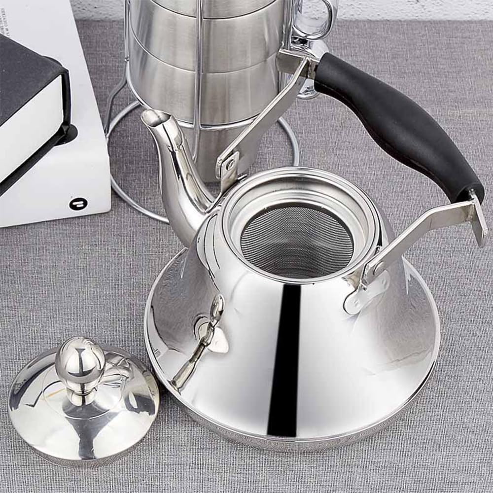 Whistling Teakettle Stovetop Stainless Steel Teapots for Stove Top,2L Flat Bottom Boiling Kettles for Induction Cookers Electric Ceramic Stoves