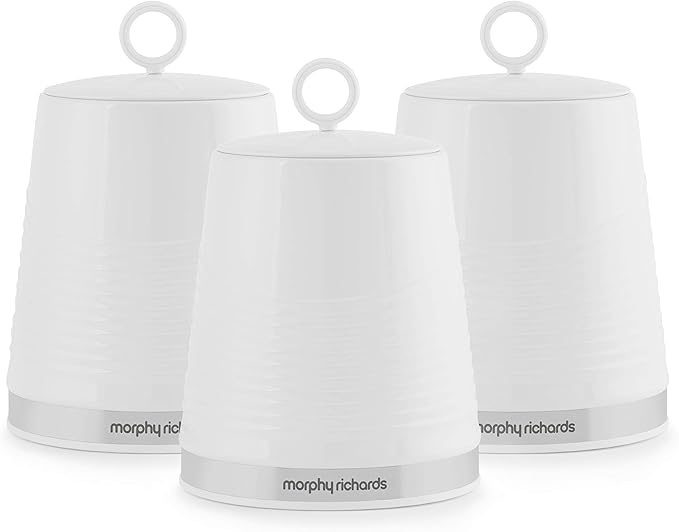Morphy Richards 976005 Dune Kitchen Storage Canisters, Tea Coffee Sugar