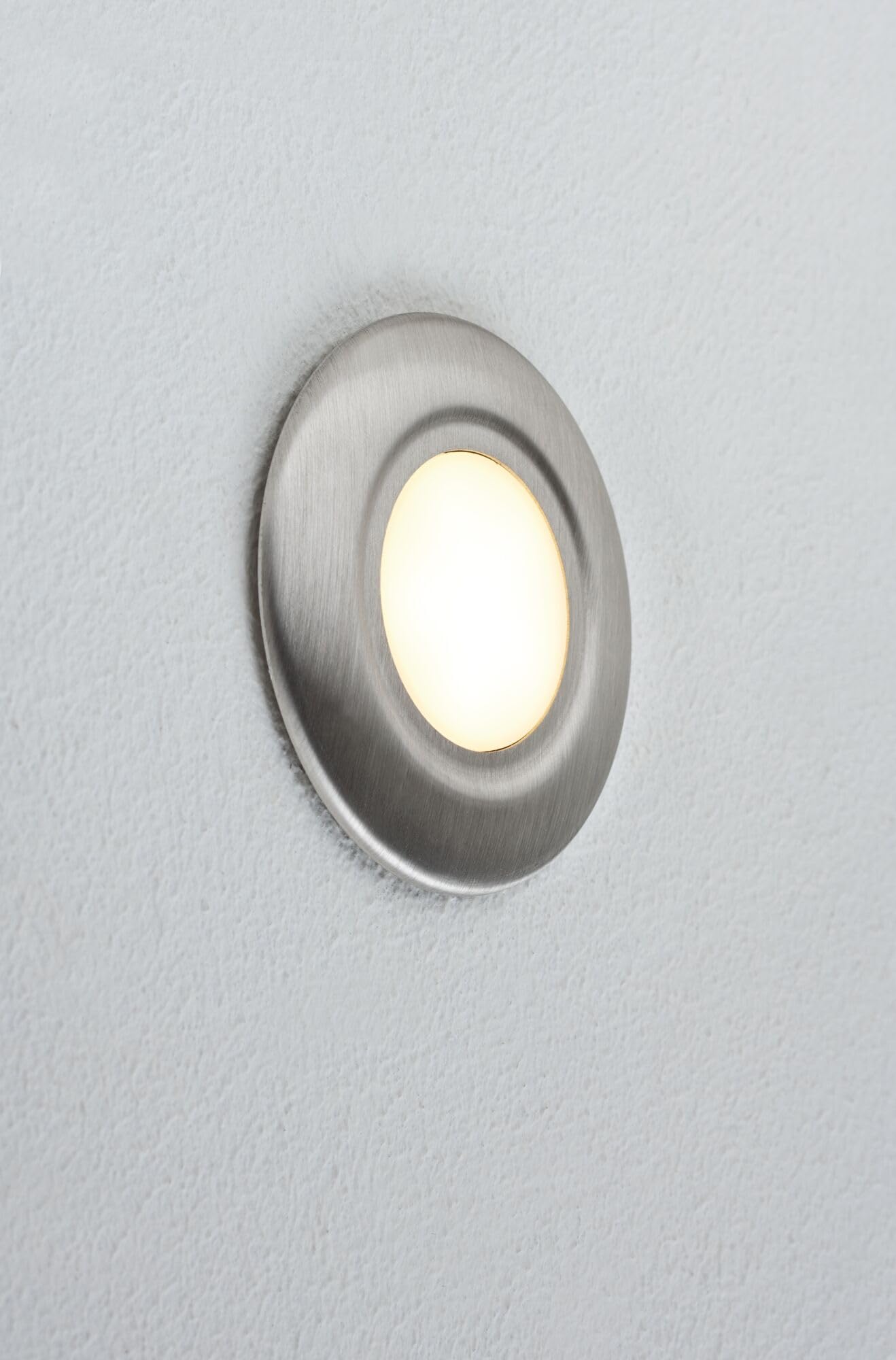 Cache Rond Encastré Paulmann 86mm - Acier Inox, Pour Kit LED Special Line IP65, Pose Velcro