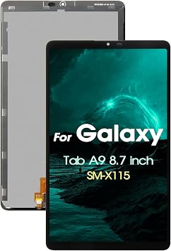 Samsung Galaxy Tab A9 8.7" Screen Replacement LCD Display Touch Digitizer Assembly   Compatible SM-X110 SM-X115   Black Frameless
