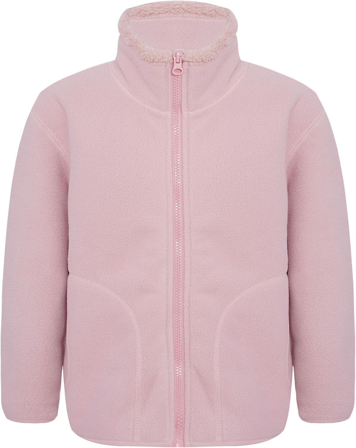 TiaoBug Kids Boys Girls' Sherpa Full Zip Sweatshirt Fall Winter Warm Coat Casual Long Sleeve Jacket for Daily Wear
