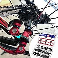 Vista 5 de 240 piezas espaciadoras redondas planas de nailon, 9 tamaños, kit surtido de arandelas planas negras, anillo de plástico avellanado, anillo