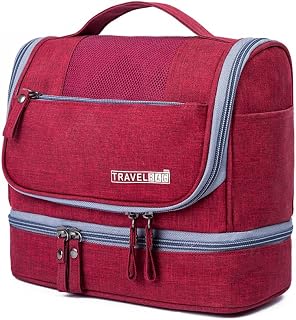 NUTOT necessaire maquiagem,bolsa necessaire feminina,organizador viagem viagem de negócios,kit bolsa viagem à prova d'água (vermelho)