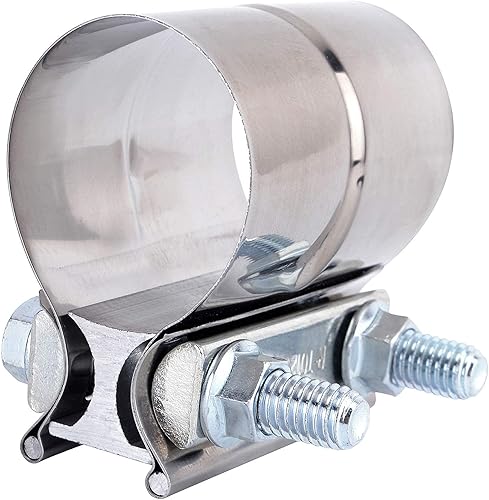 Miniatura 5 de EVIL ENERGY Silenciador quemado de escape de salida de 2 pulgadas de entrada de 3 pulgadas, paquete de 14.8 pulgadas de longitud con abrazadera de