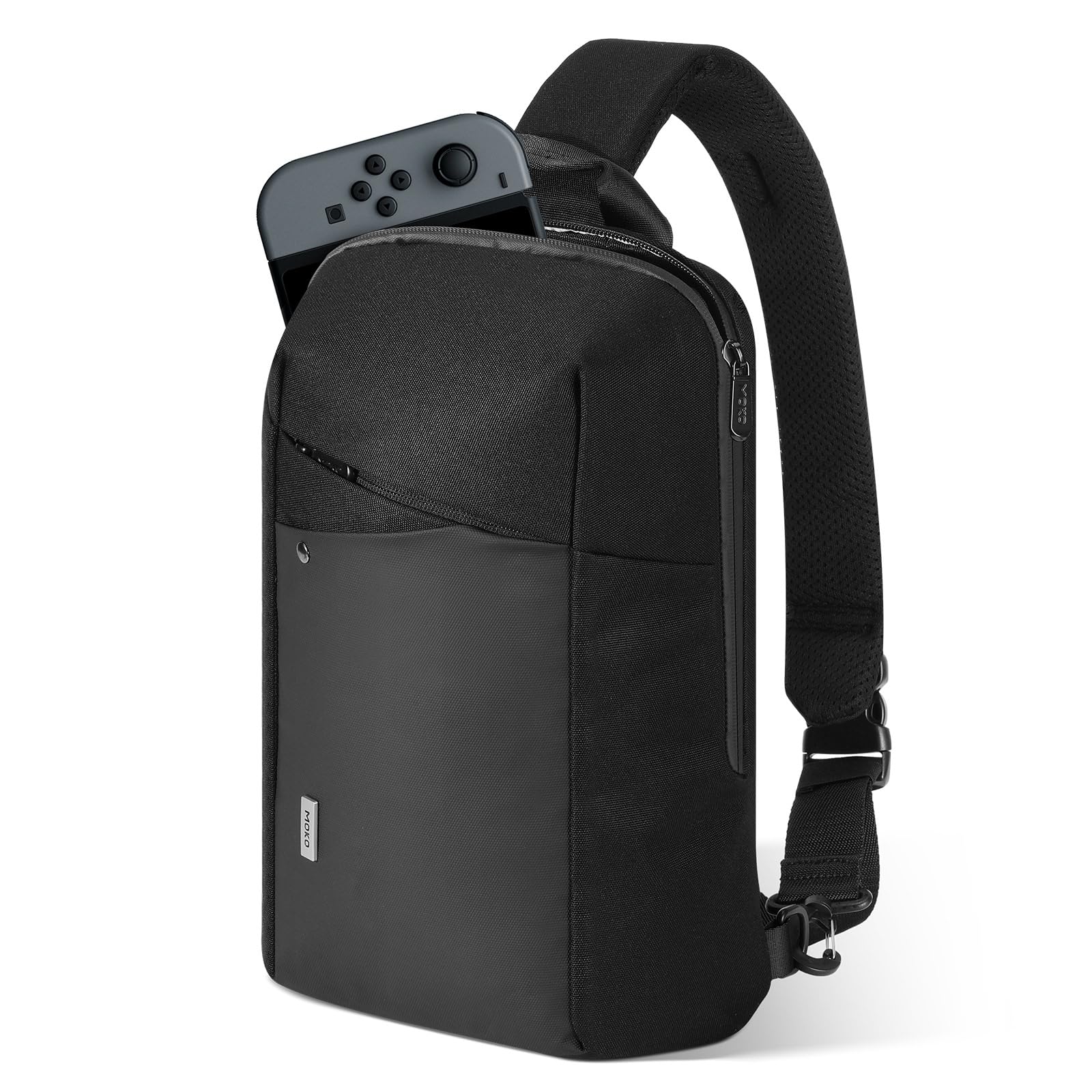 MoKo Sling Crossbody Bag for Switch 2/OLED/Steam Deck/Rog Xbox Ally X/Legion Go S, Protective Travel Chest Carrying Case Gaming Pouch with 8 Game Card