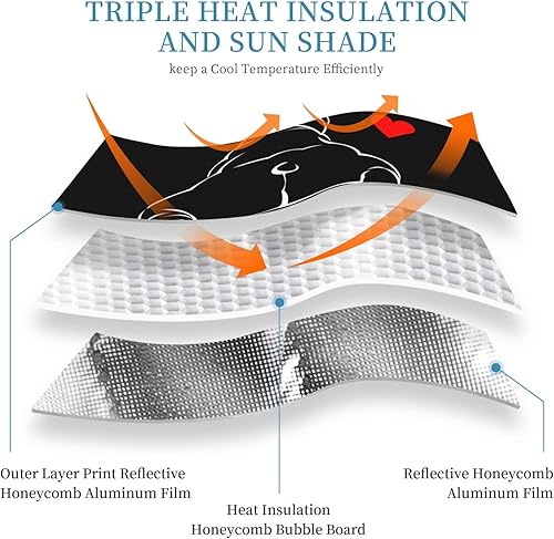 Miniatura 5 de Parasol para parabrisas de automóvil para parabrisas de automóvil (bulldog francés y cachorro)