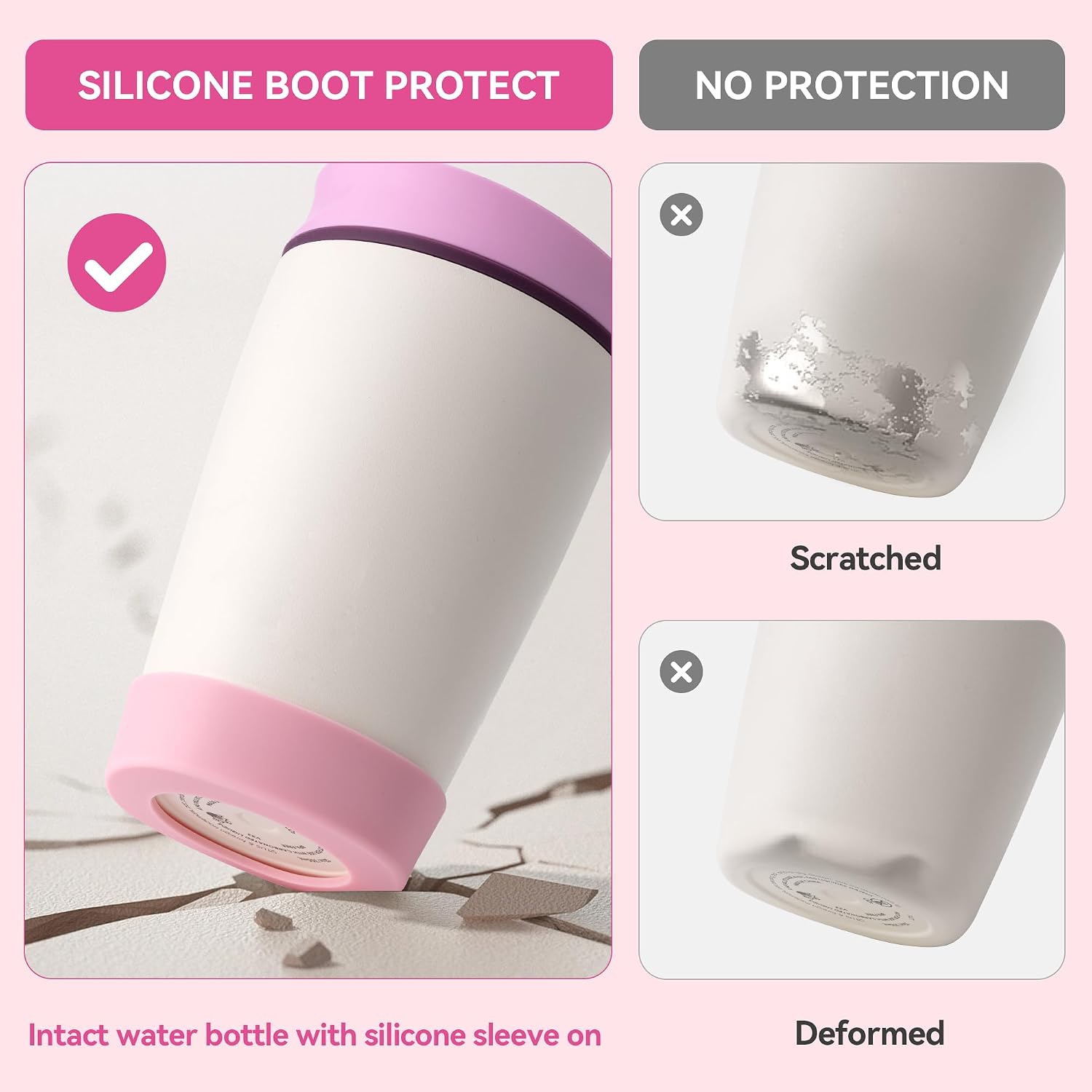 Silicone Boot Compatible with Owala SmoothSip Tumbler 12oz 20oz Only image 4