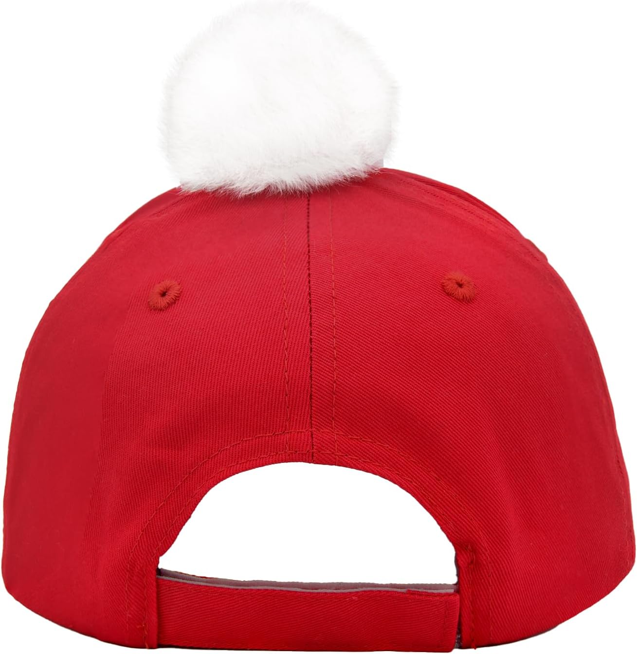 Santa Baseball Cap for Men Women, Christmas Ball Hat, Funny Plush Santa Hat for New Year party with Fuzzy Fur Pom - Image 3