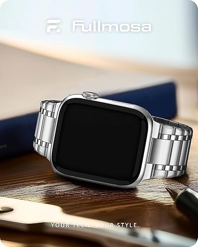 Miniatura 2 de Fullmosa Bandas compatibles con Apple Watch de 41mm, 40mm, 38mm, acero inoxidable iWatch con estuche para Apple Watch Series 9, 8, 7, 6, 5, 4, 3, 2,