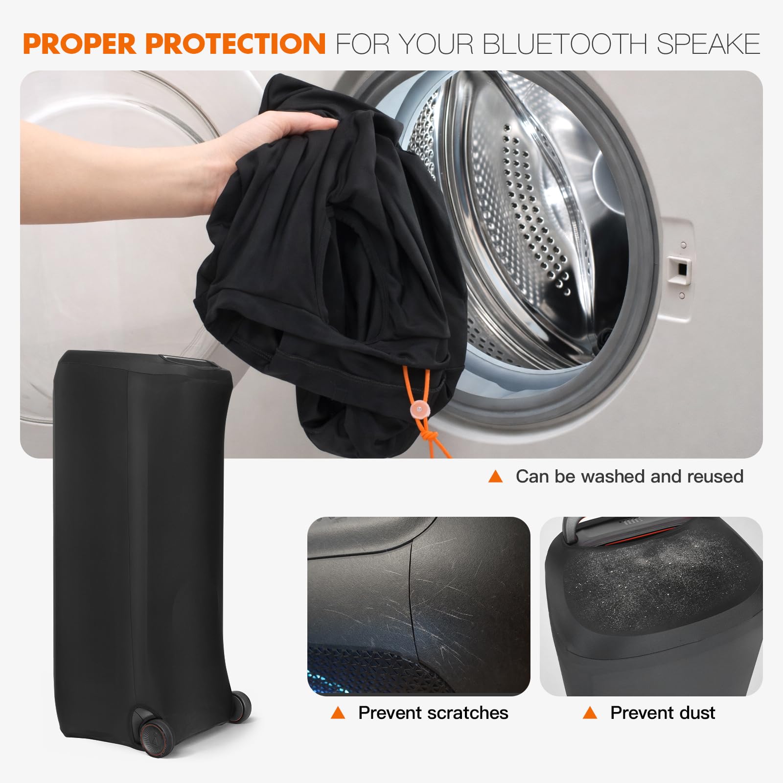 Schutzhülle für JBL PartyBox Ultimate Lautsprecher, Staubschutz Tasche Hülle mit Elastischem Band Drawstring Slip Sleeve (for JBL partybox Ultimate)