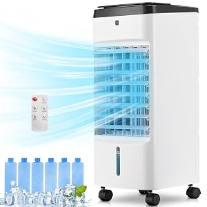 Uthfy Portable Air Conditioners 3 In 1 Swamp Cooler with 6 Ice Packs Evaporative Air Cooler with 120