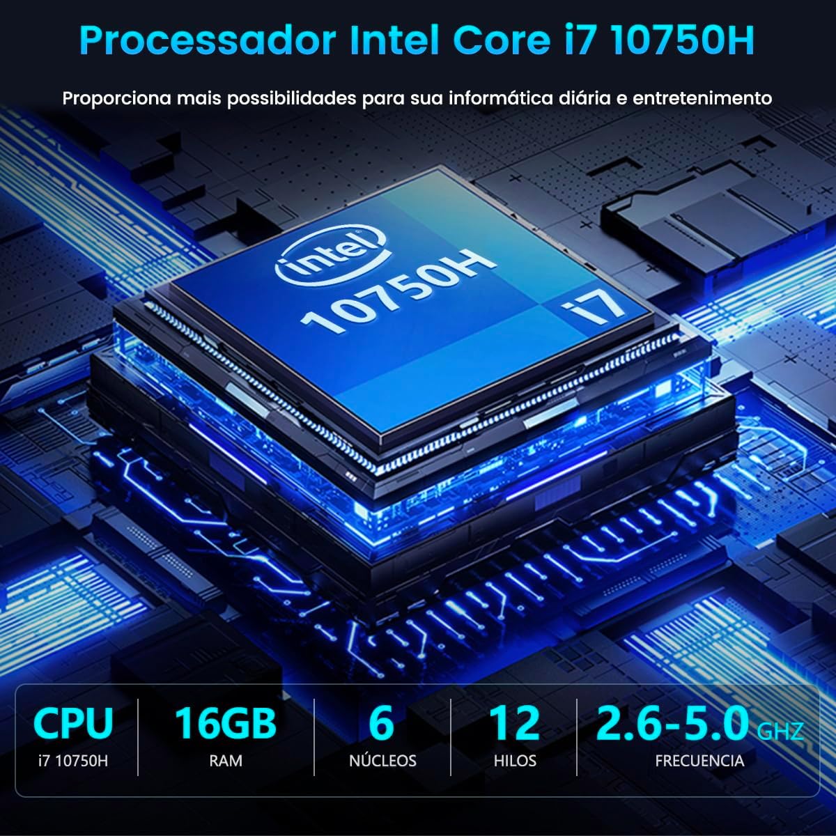 Notebook i7 10750H 16GB RAM 512GB SSD Windows 11 15.6in