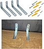 Deprem Güvenliği Dolap Sabitleme Aparatı, Gri, 16x52x100mm, Mobilya Duvara Sabitleyici, 2 Adet Metal L Demir
